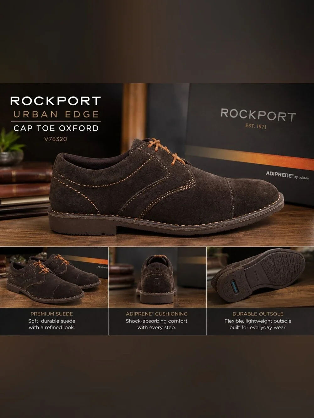 Rockport Urban Edge Cap Toe Oxford – Men’s 10M – New in Box